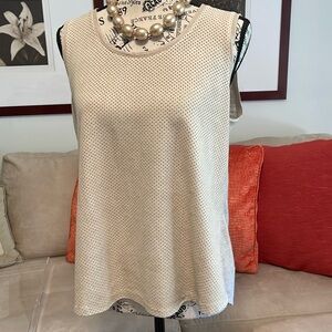 Sleeveless Calvin Klein, size M faux suede perfororated front, plain knit back